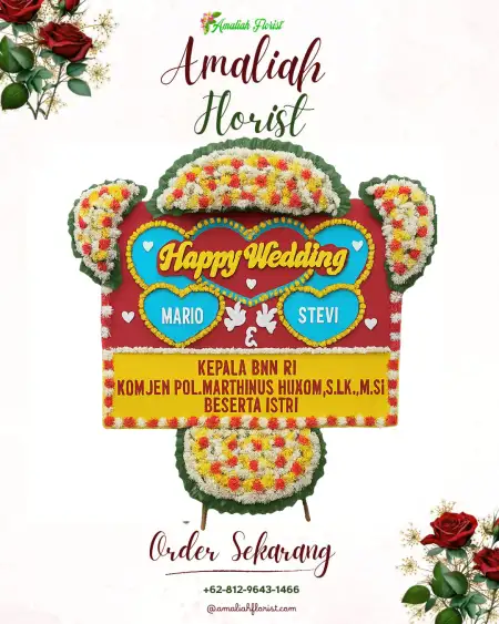Papan Bunga Pernikahan Siwuran